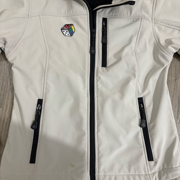 Hurricane LEGO Tan Full Zip Windbreaker Jacket Women’s S - Picture 12 of 14